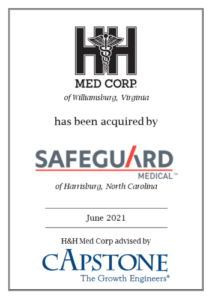 Capstone Strategic Advises H&H Medical Corporation on Sale to Safeguard Medical